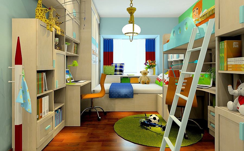 兒童房定制榻榻米，星空梵高全屋定制